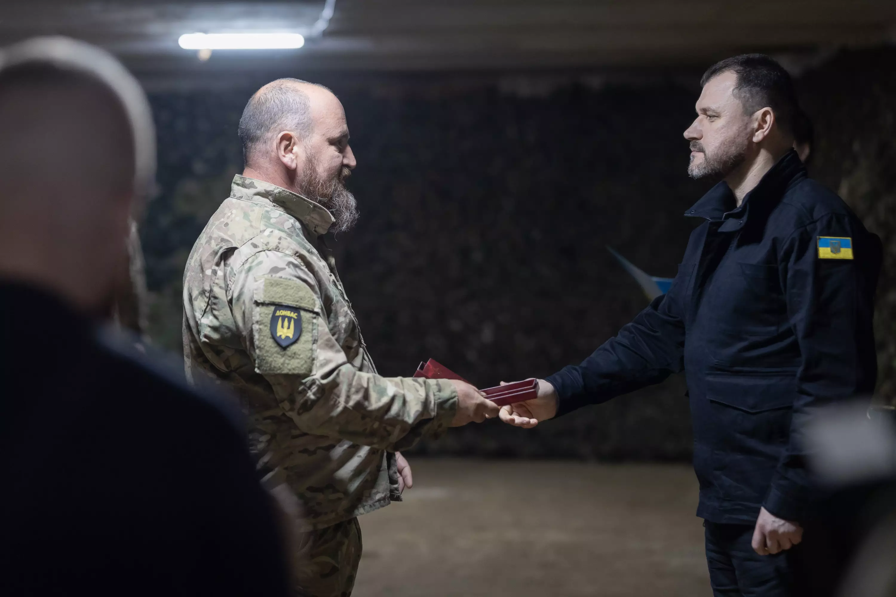 The head of the Ministry of Internal Affairs Igor Klymenko awarded national guards, border guards, policemen and rescuers in Donetsk region
