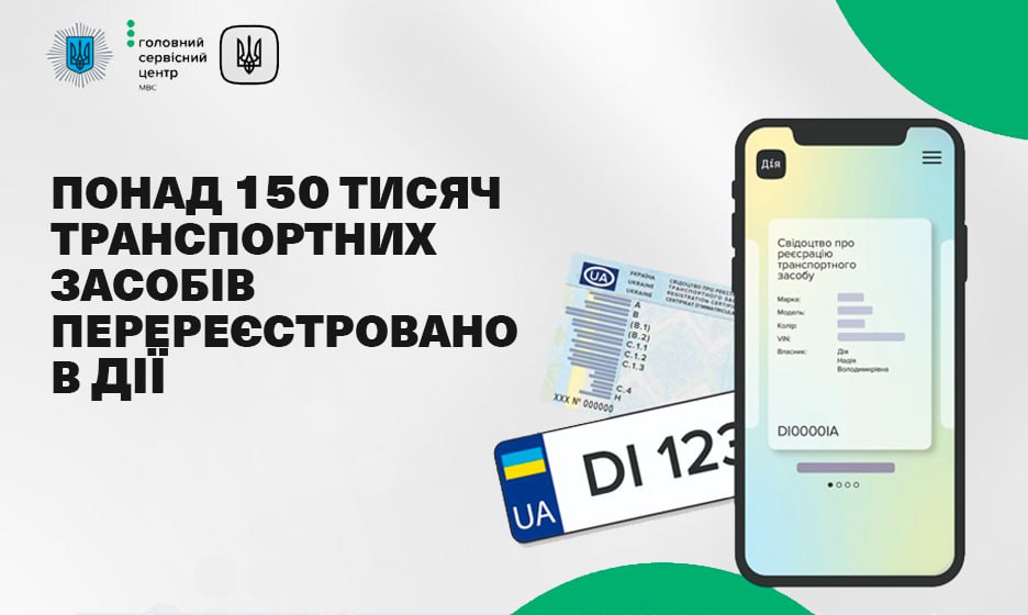 З початку запуску послуги у Дії продано понад 150 тисяч транспортних засобів