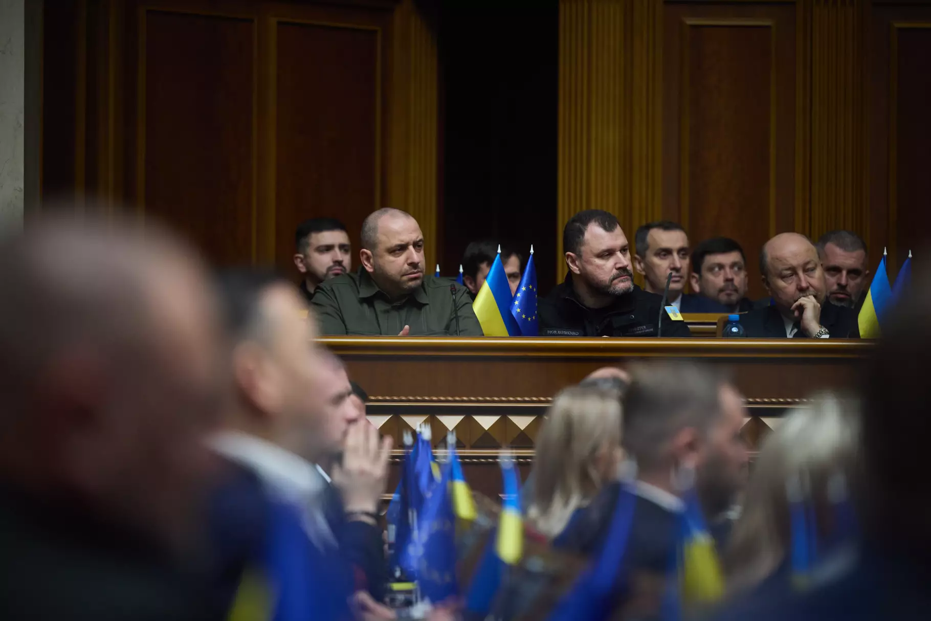 Міністр внутрішніх справ України Ігор Клименко разом з іншими міністрами сидить в урядовій ложі під час виступу Президента в урядовій 