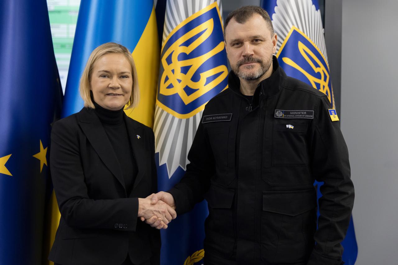 Mari Rantanen, the Minister of the Interior of the Republic of Finland on an official visit to Ukraine